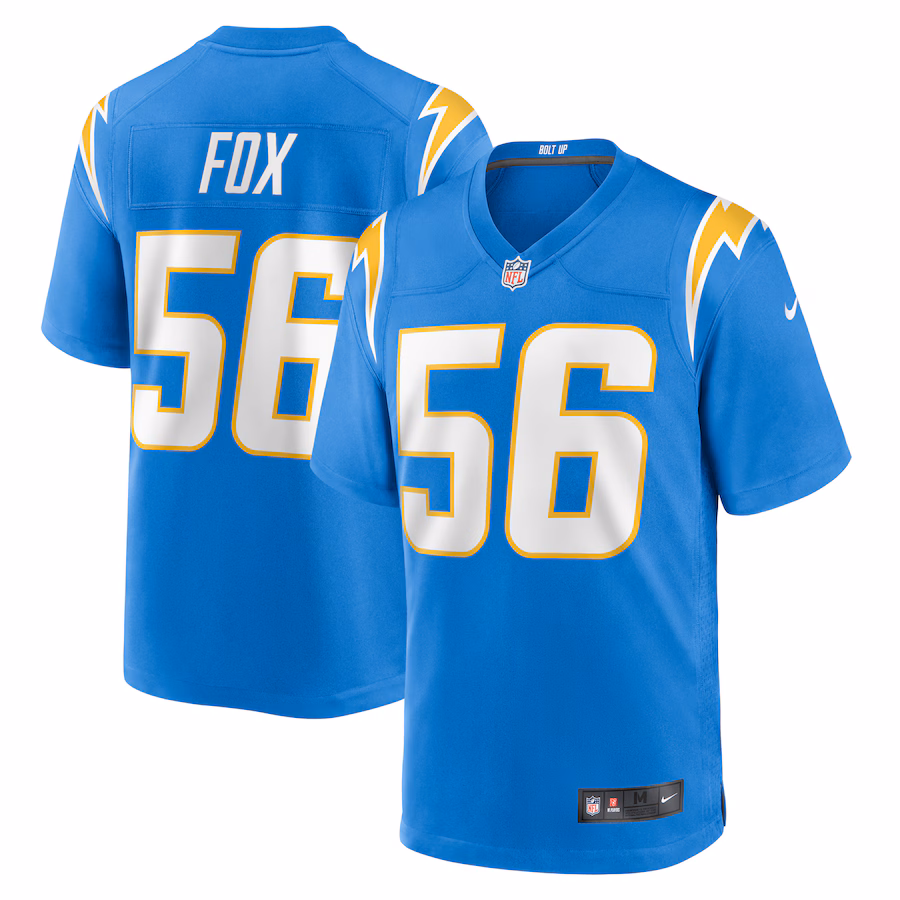 Men's Los Angeles Chargers Morgan Fox Nike Powder Blue Player Game Jersey - Puhuasuan