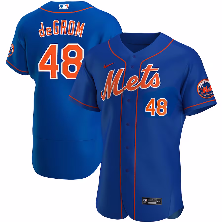 Men's New York Mets Jacob deGrom Nike Royal Alternate Authentic Player Jersey - Puhuasuan