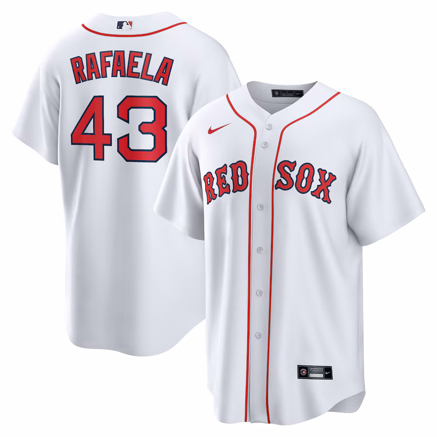 Men's Boston Red Sox Ceddanne Rafaela Nike White Home Replica Jersey - Puhuasuan