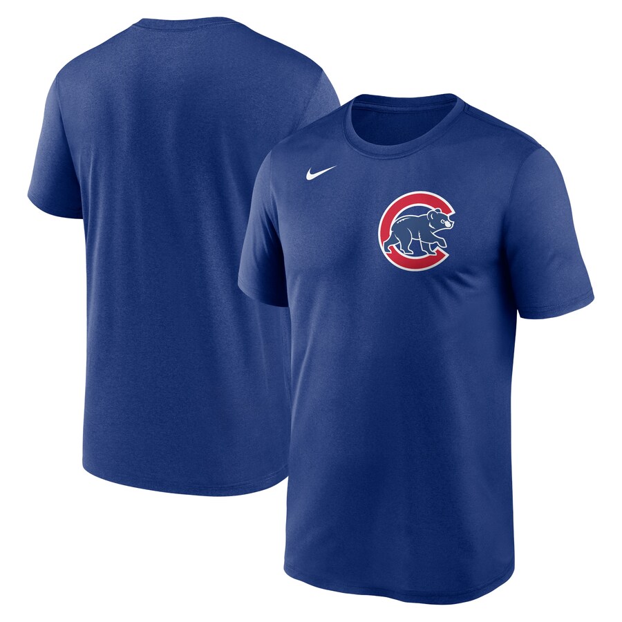 Men's Chicago Cubs Nike Royal Legend Fuse Wordmark T-Shirt - Puhuasuan