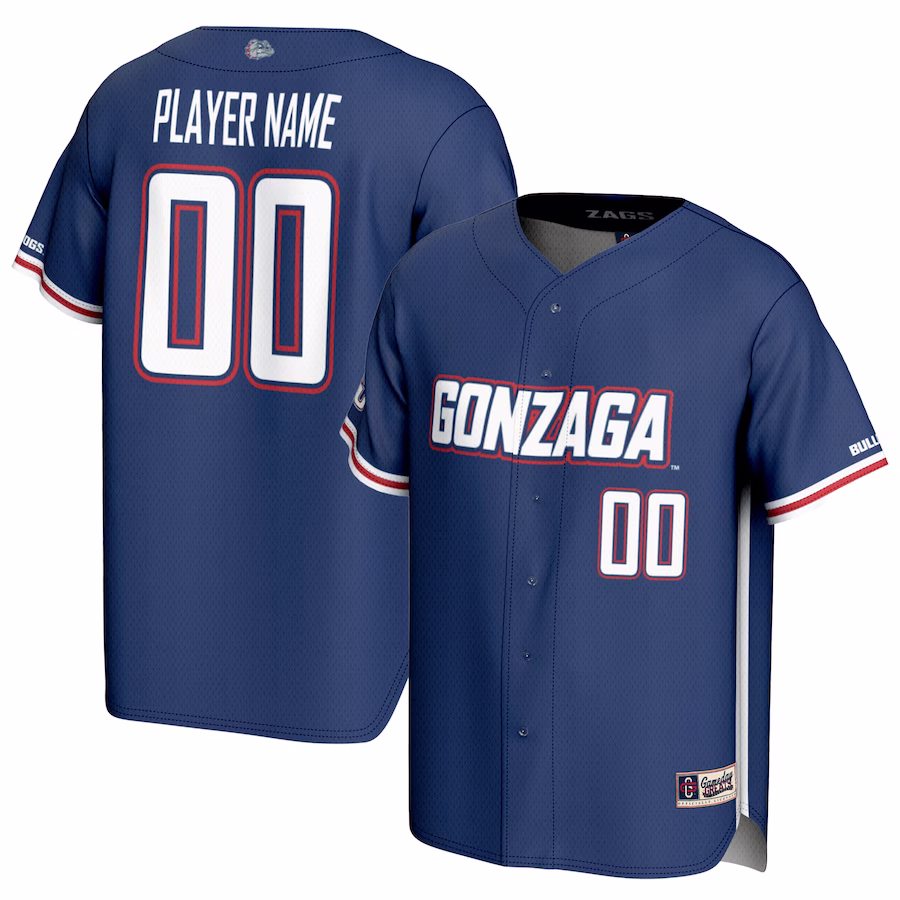 Gonzaga Bulldogs GameDay Greats Youth NIL Pick-A-Player Baseball Lightweight Jersey - Navy - Puhuasuan