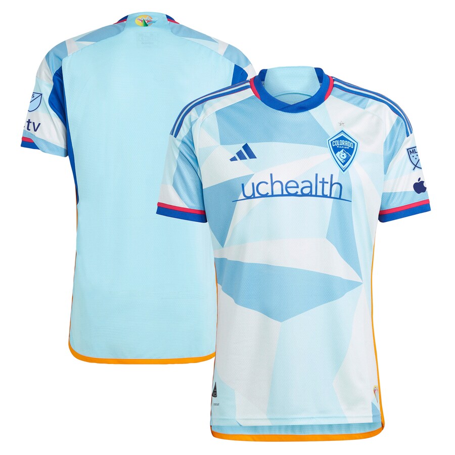 Men's Colorado Rapids adidas Light Blue 2023 New Day Kit Authentic Jersey - Puhuasuan