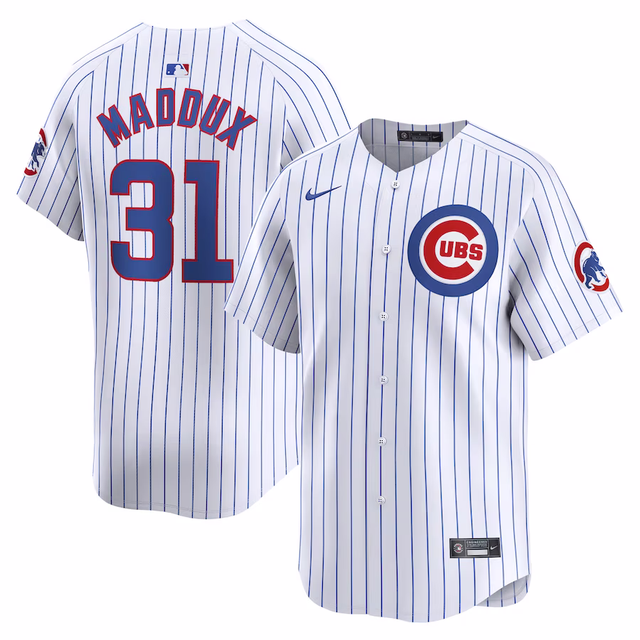 Men's Chicago Cubs Greg Maddux Nike White Home Limited Player Jersey - Puhuasuan
