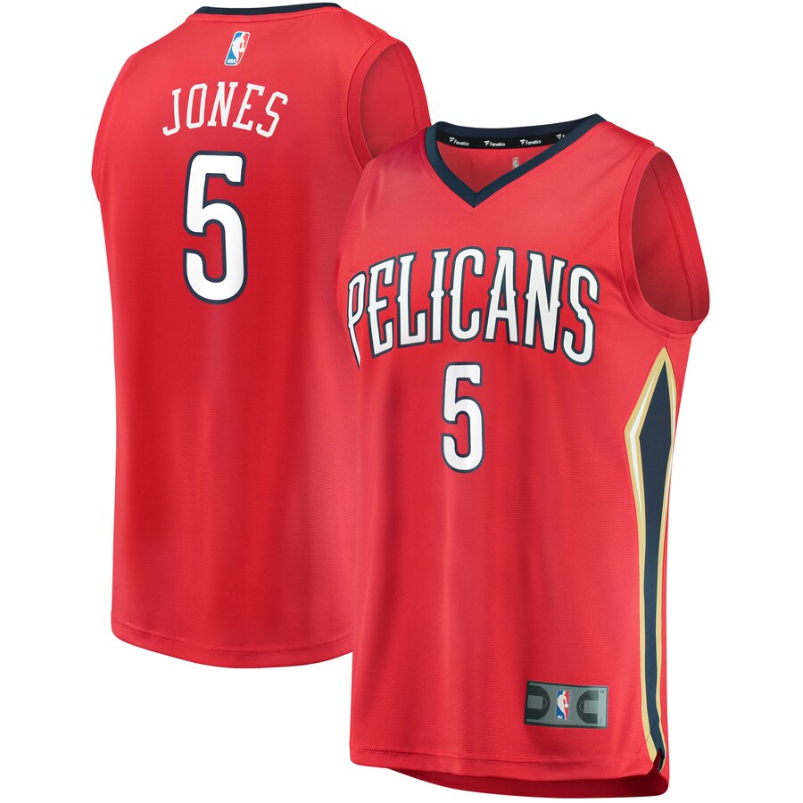 Men's New Orleans Pelicans Herbert Jones Fanatics Red Fast Break Replica Player Jersey - Statement Edition - Puhuasuan