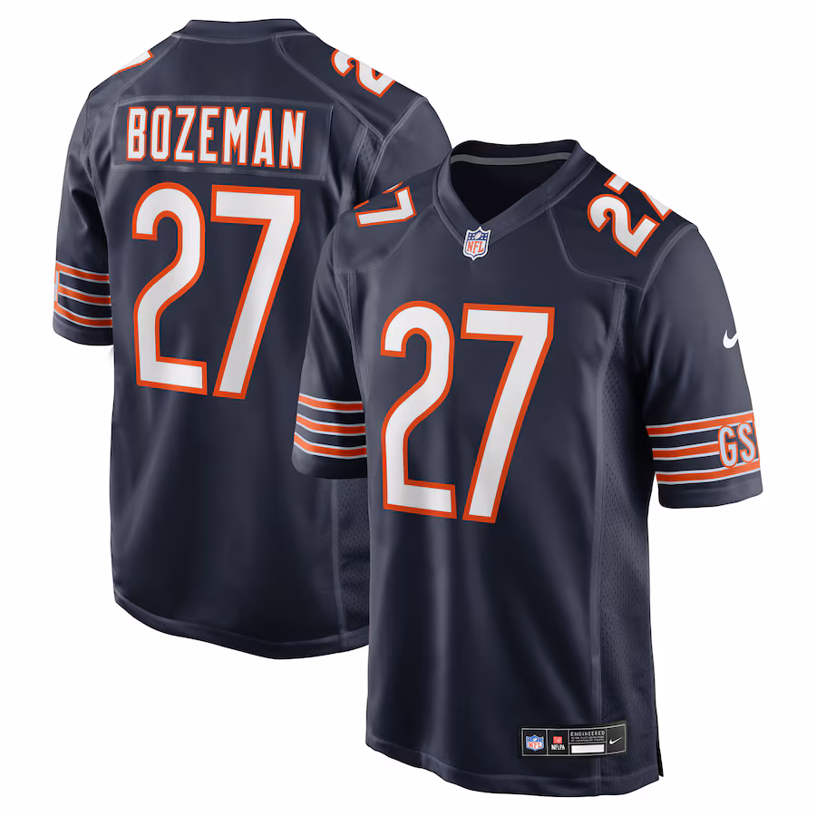 Men's Chicago Bears Swayze Bozeman Nike Navy Team Game Jersey - Puhuasuan