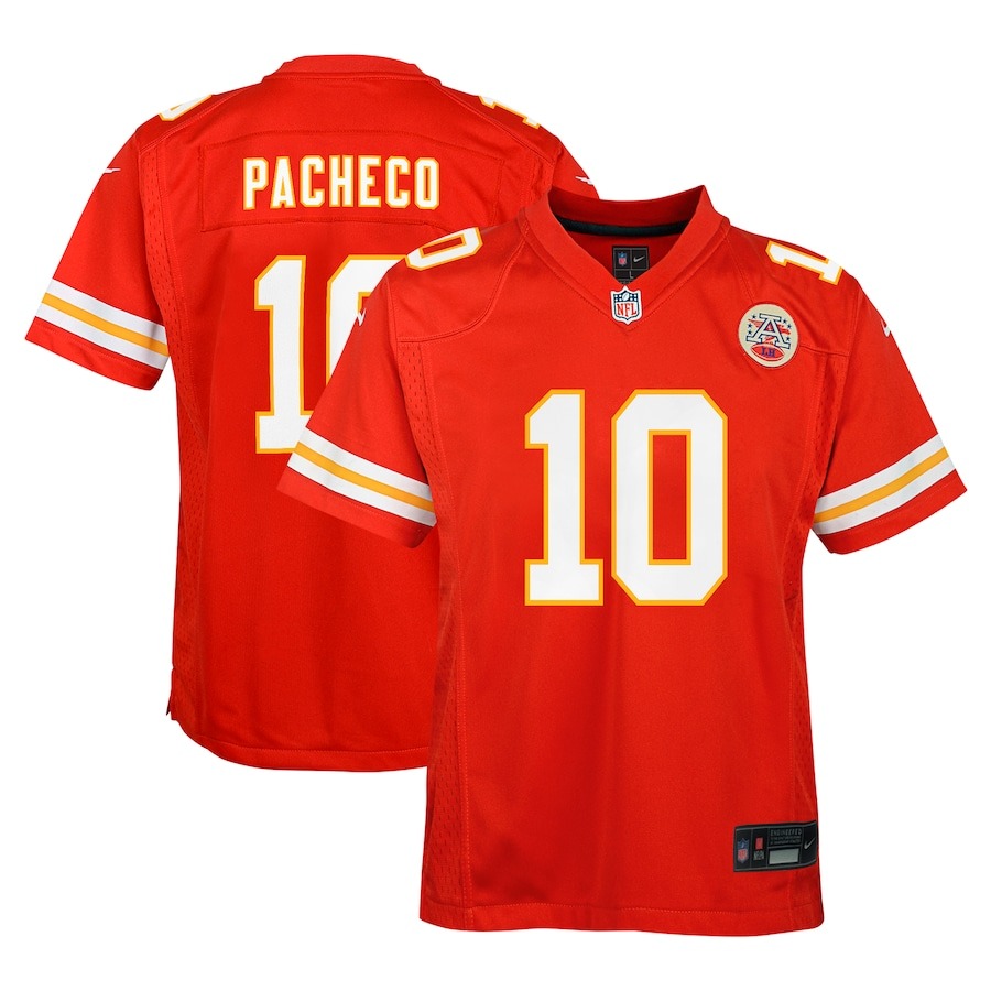 Youth Kansas City Chiefs Isiah Pacheco Nike Red Team Player Game Jersey - Puhuasuan