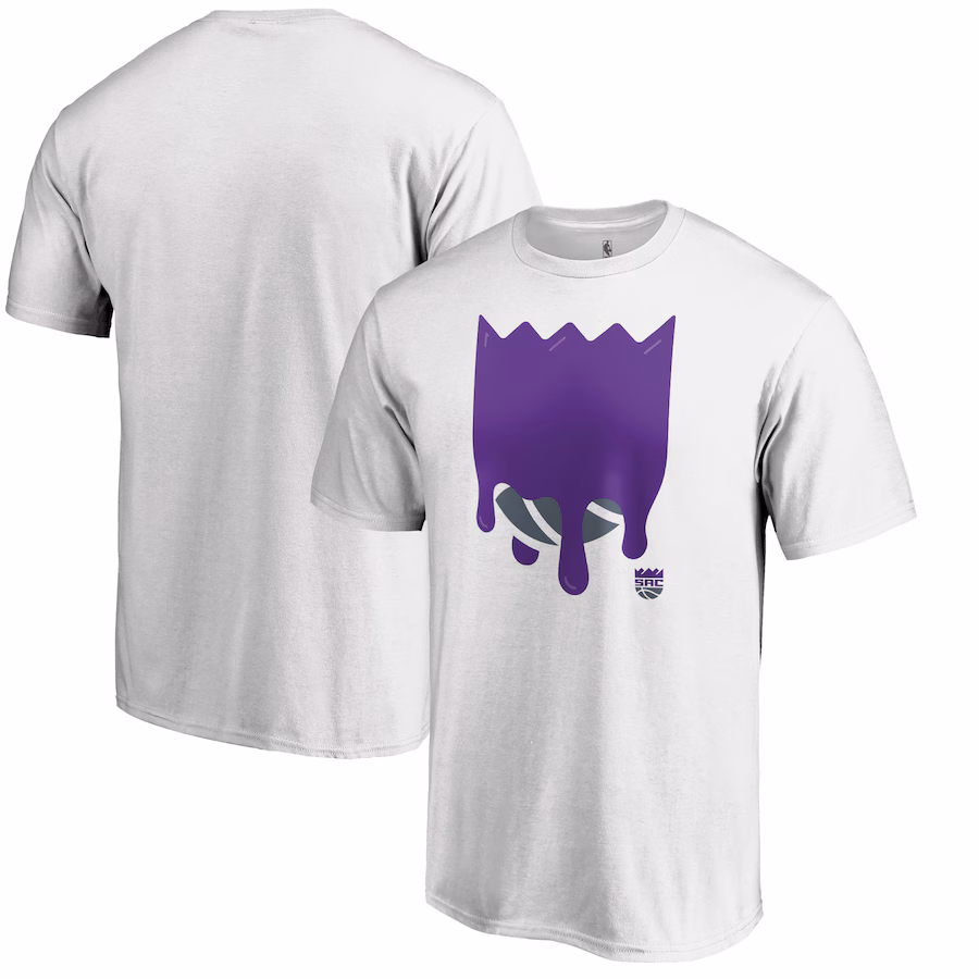 Men's Sacramento Kings White Nice Drip T-Shirt - Puhuasuan