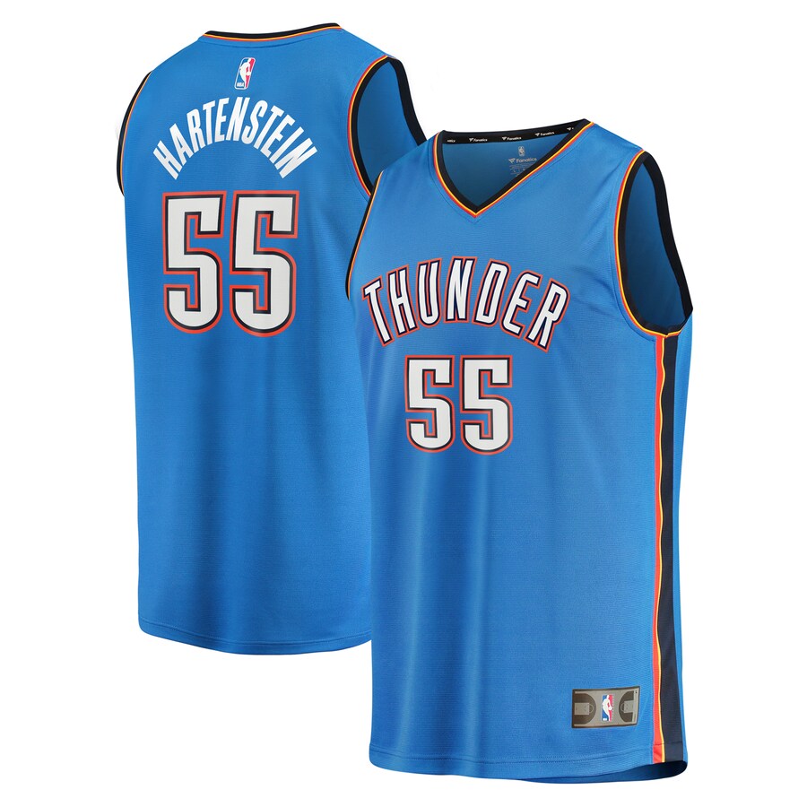 Youth Oklahoma City Thunder Isaiah Hartenstein Fanatics Blue Fast Break Replica Player Jersey - Icon Edition - Puhuasuan