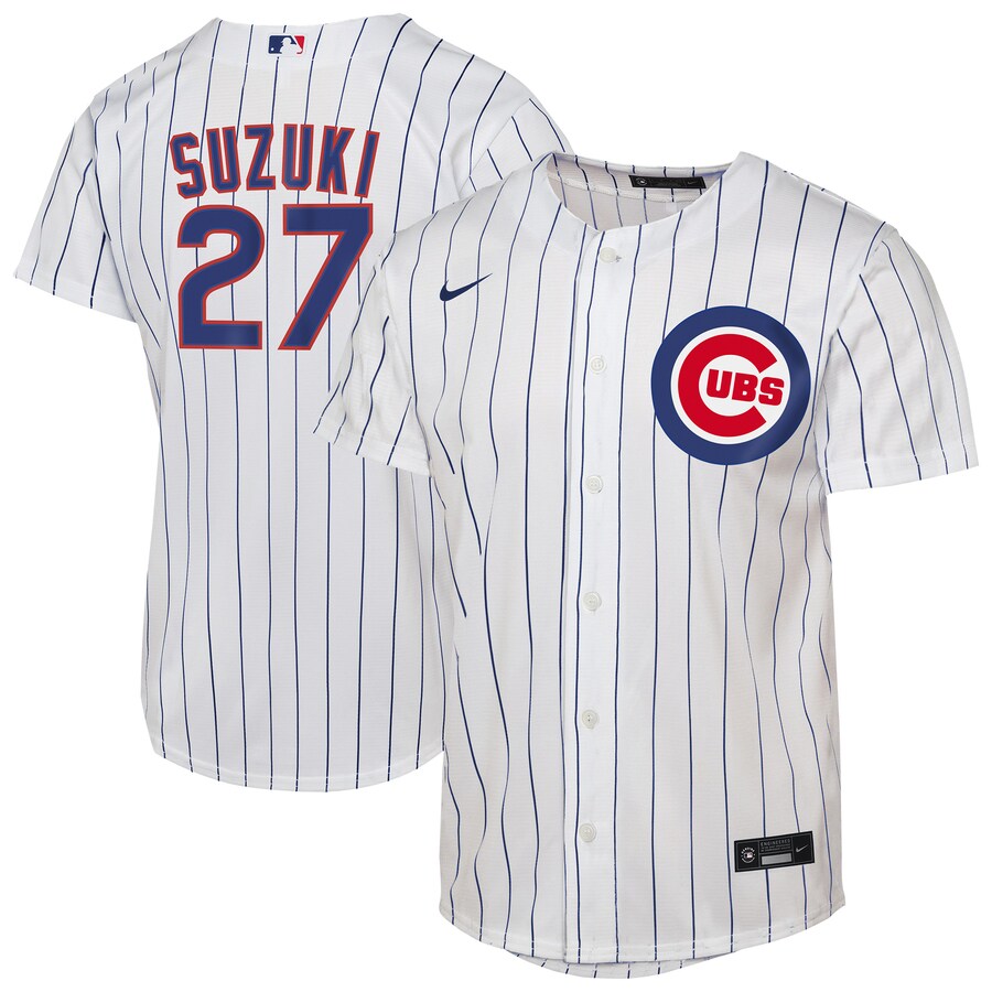 Youth Chicago Cubs Seiya Suzuki Nike White Home Replica Player Jersey - Puhuasuan