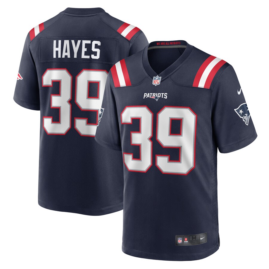 Men's New England Patriots Tae Hayes Nike Navy Home Game Player Jersey - Puhuasuan