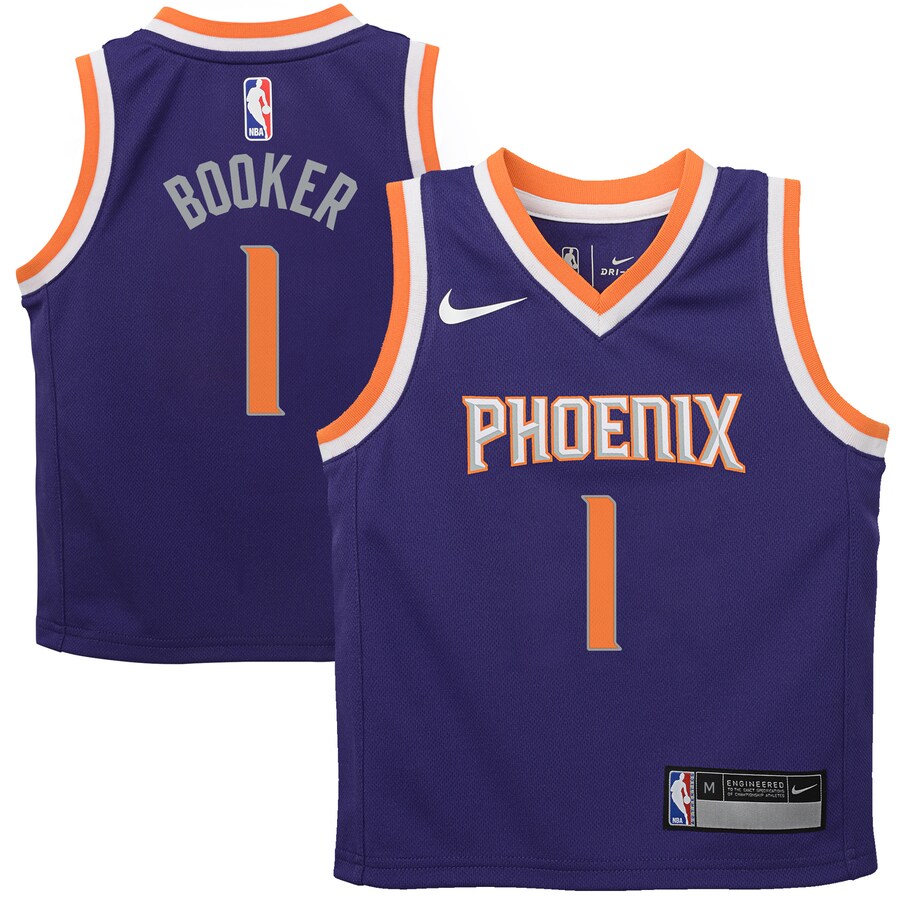 Preschool Phoenix Suns Devin Booker Nike Purple Replica Jersey - Icon Edition - Puhuasuan