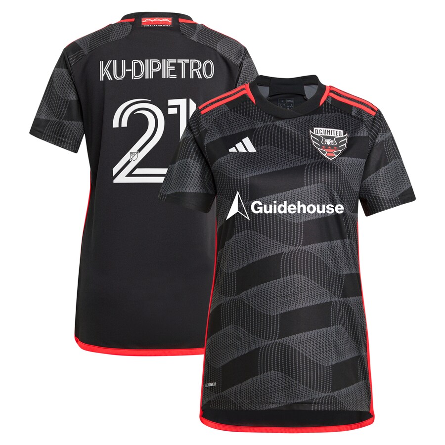 Women's D.C. United Theodore Ku-Dipietro adidas Black 2024 The Icon Kit Replica Player Jersey - Puhuasuan