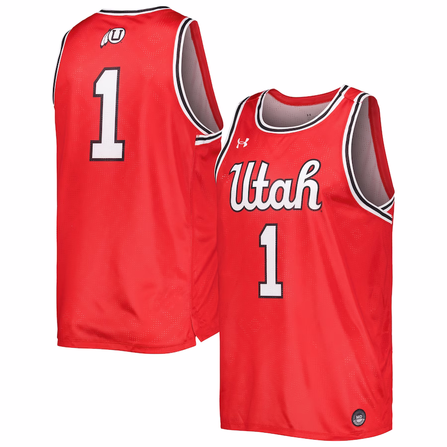Utah Utes Under Armour Replica Basketball Jersey - Red - Puhuasuan