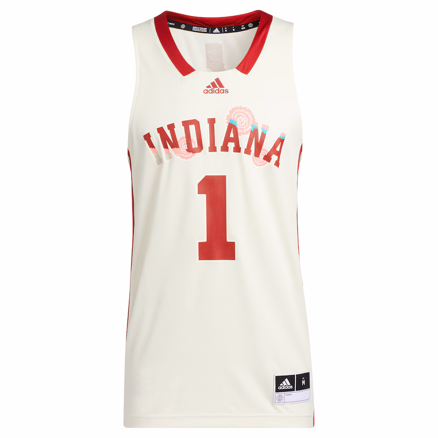 Men's adidas Cream Indiana Hoosiers Honoring Black Excellence Replica Basketball Jersey - Puhuasuan