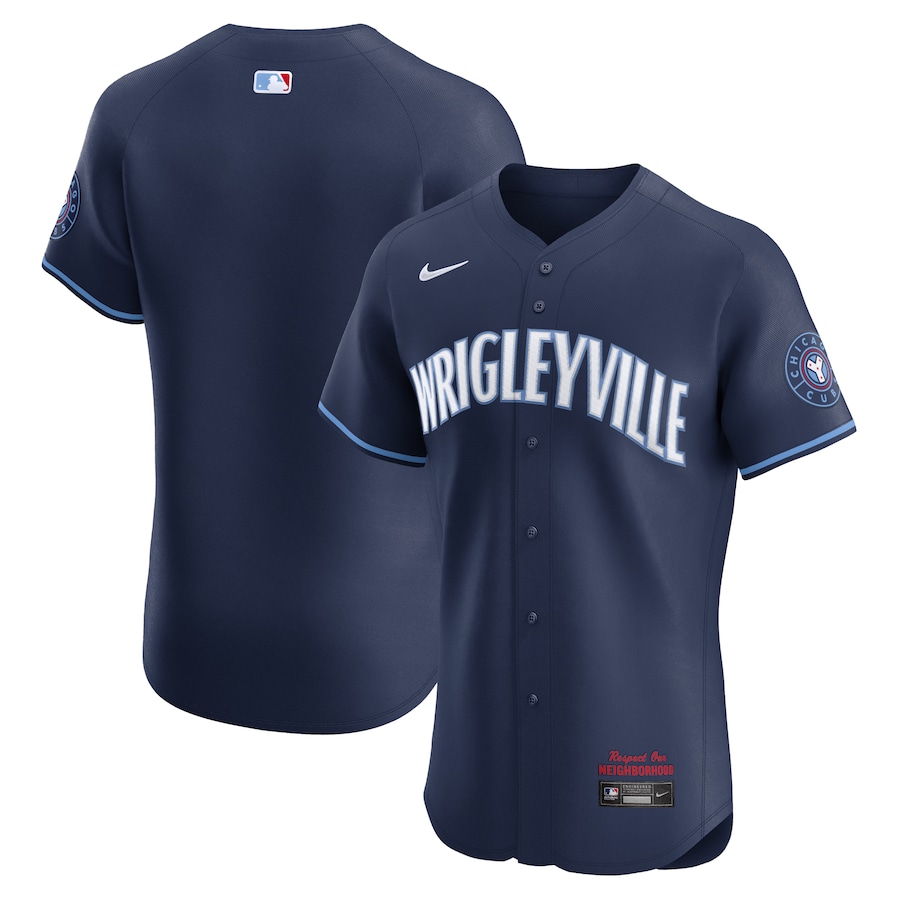 Men's Chicago Cubs  Nike Navy City Connect Elite Jersey - Puhuasuan