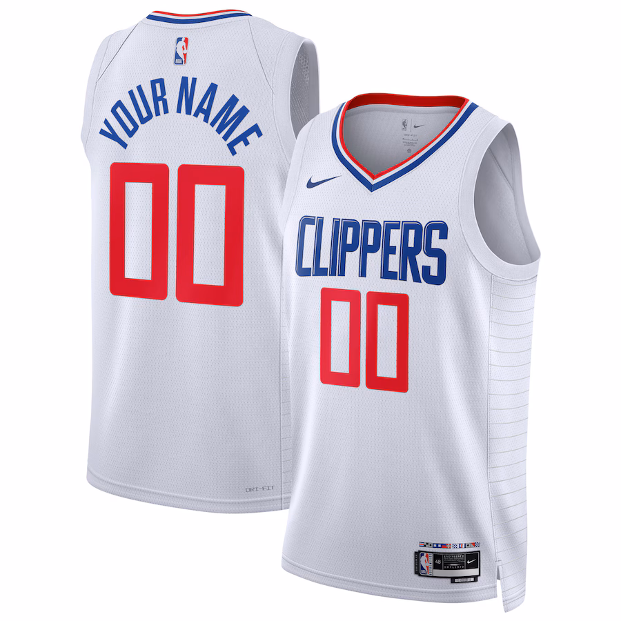 Unisex LA Clippers Nike White Swingman Custom Jersey - Association Edition - Puhuasuan