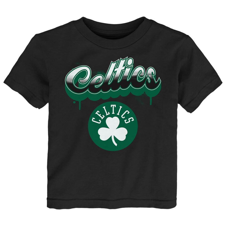 Youth Boston Celtics  Black Bubbly Script T-Shirt - Puhuasuan