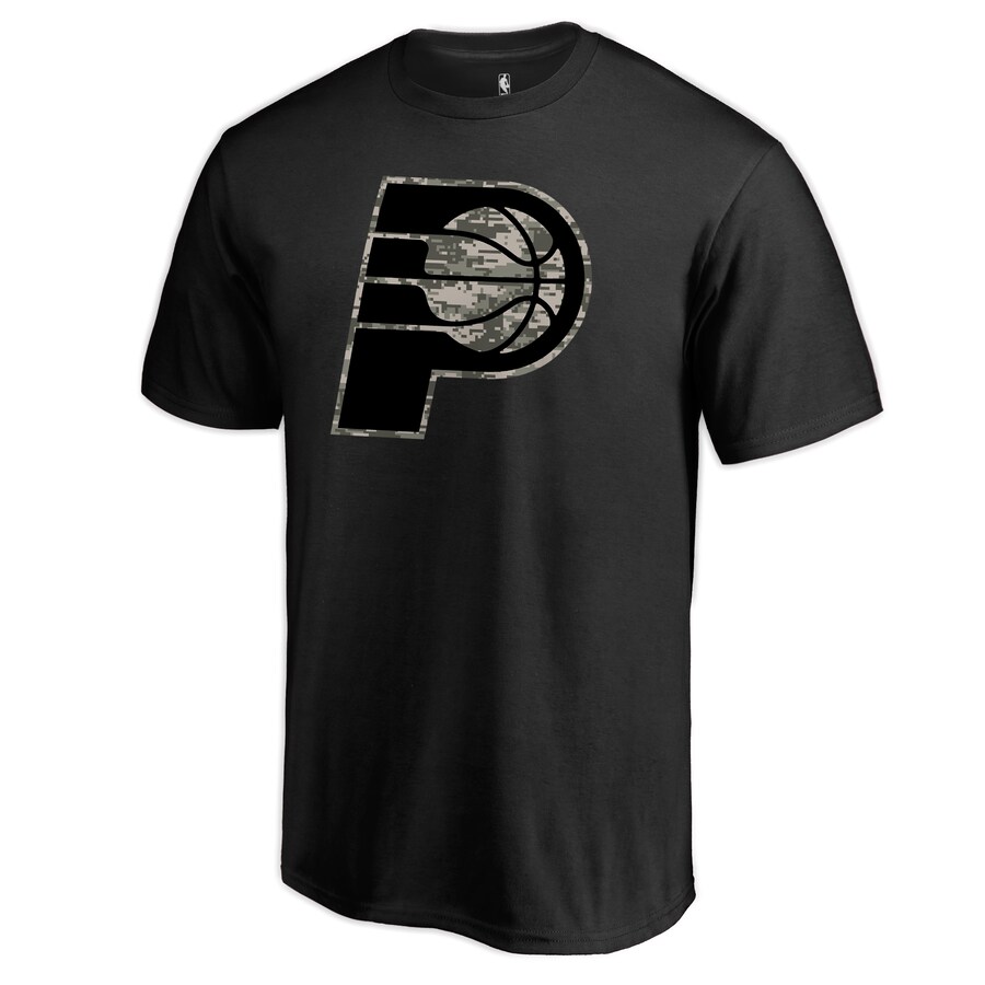 Men's Indiana Pacers Black Cloak Camo T-Shirt - Puhuasuan