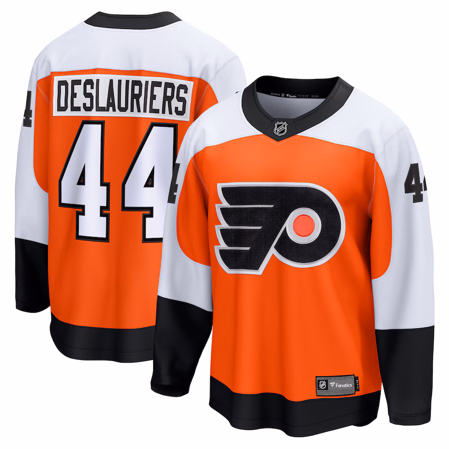 Men's Philadelphia Flyers Nicolas Deslauriers Fanatics Orange Home Breakaway Jersey - Puhuasuan