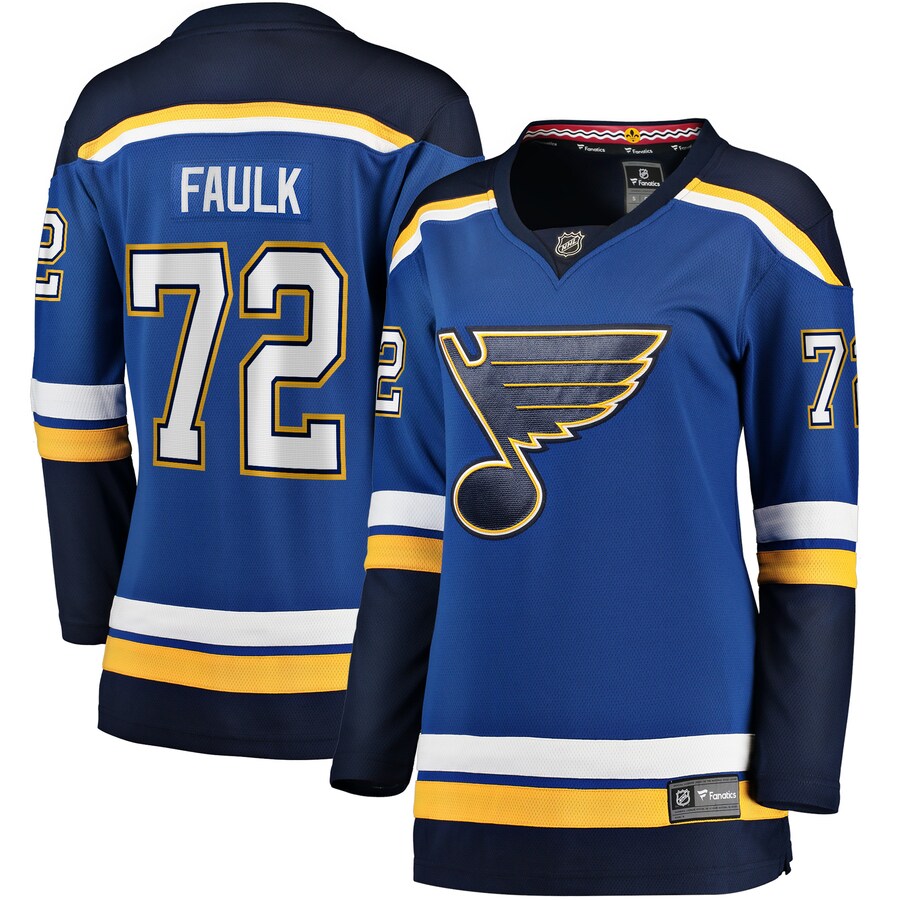 Women's St. Louis Blues Justin Faulk Fanatics Branded Blue Home Breakaway Player Jersey - Puhuasuan