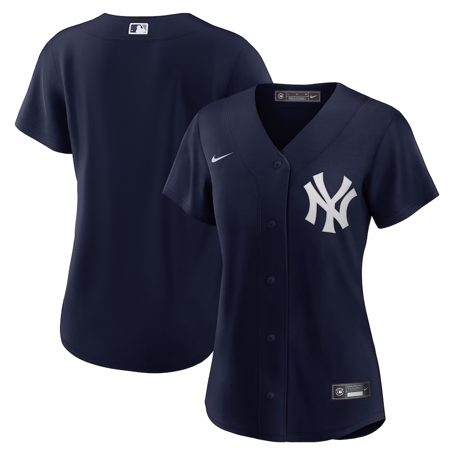 Women's New York Yankees Nike Navy Alternate Replica Team Jersey - Puhuasuan