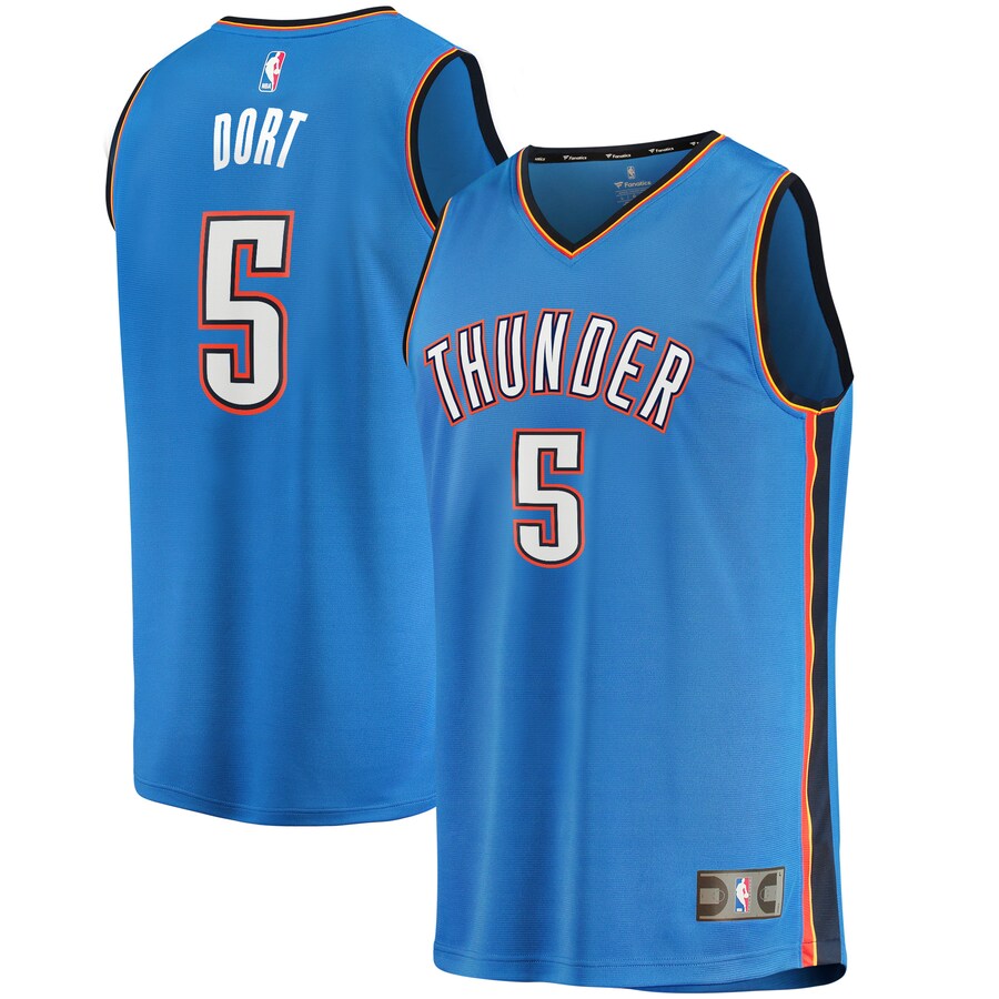 Youth Oklahoma City Thunder Luguentz Dort Fanatics Blue Fast Break Player Jersey - Icon Edition - Puhuasuan
