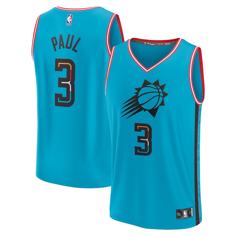 Men's Phoenix Suns Chris Paul Fanatics Teal Fastbreak Jersey - City Edition - Puhuasuan