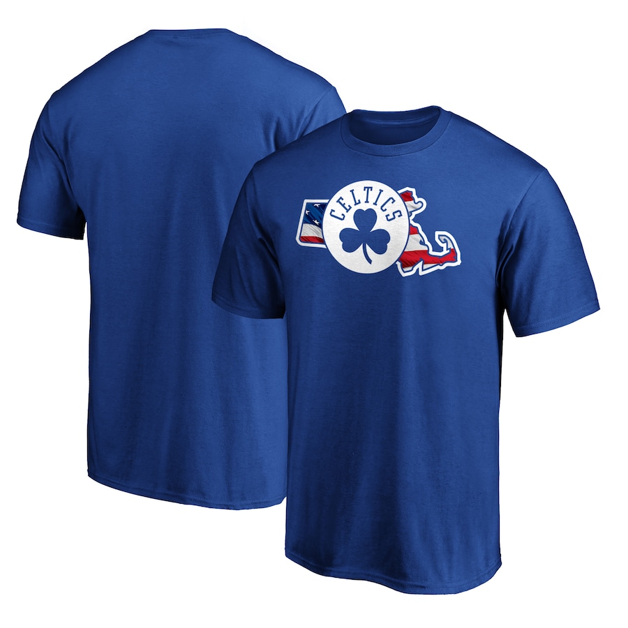 Men's Boston Celtics Royal Banner State T-Shirt - Puhuasuan