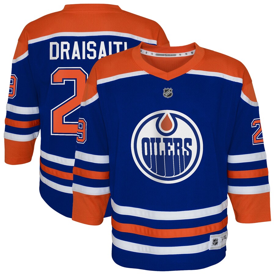 Youth Edmonton Oilers Leon Draisaitl Royal Home Replica Player Jersey - Puhuasuan