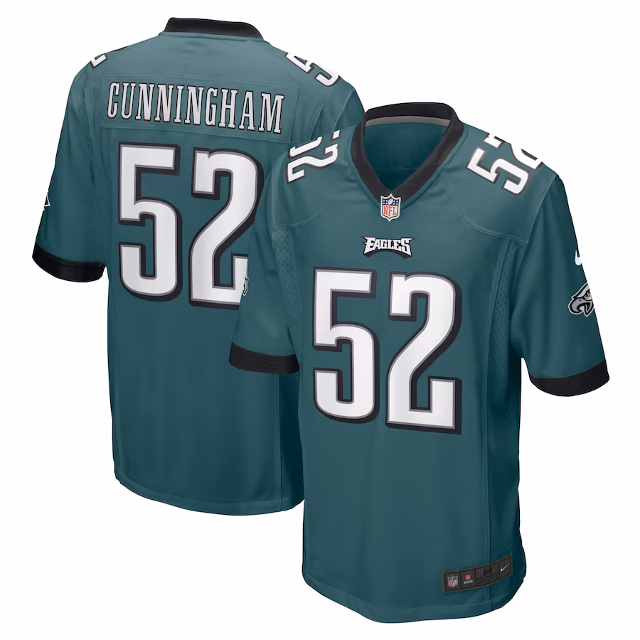 Men's Philadelphia Eagles Zach Cunningham Nike Midnight Green Team Game Jersey - Puhuasuan