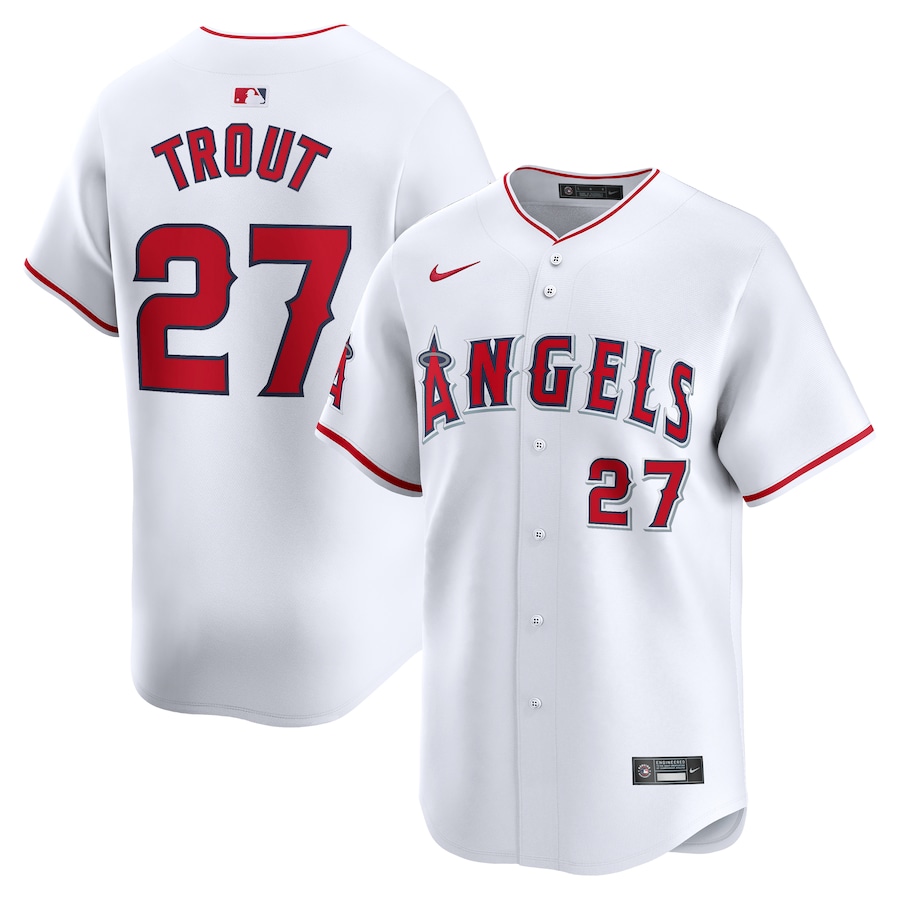 Youth Los Angeles Angels Mike Trout Nike White Home Limited Player Jersey - Puhuasuan