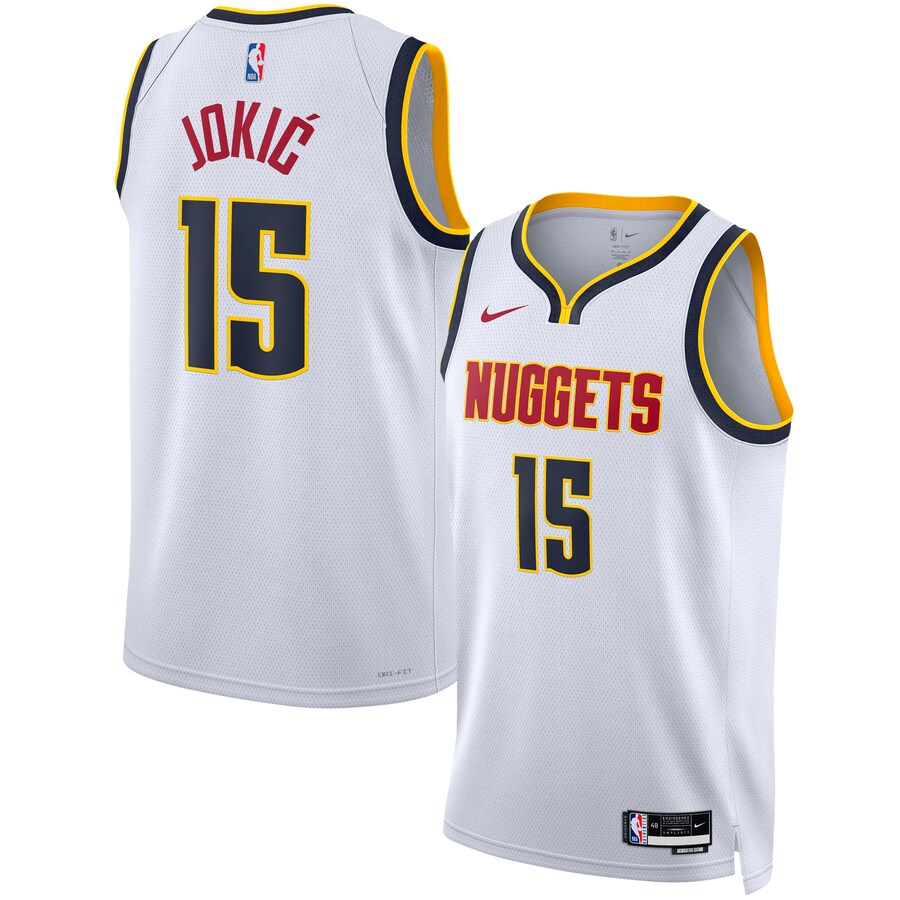 Unisex Denver Nuggets Nikola Jokic Nike White Swingman Jersey - Association Edition - Puhuasuan