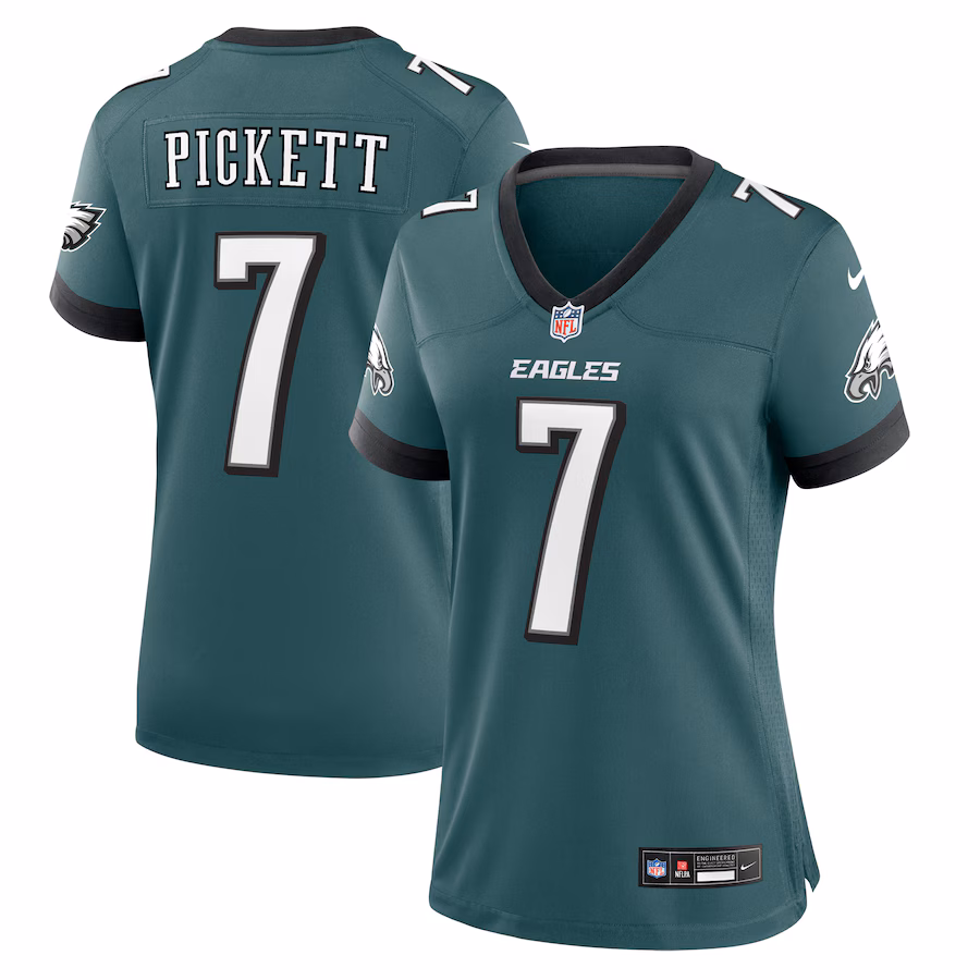Women's Philadelphia Eagles Kenny Pickett Nike Midnight Green Game Jersey - Puhuasuan