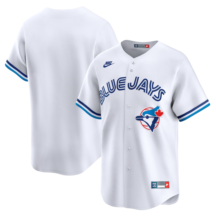 Men's Toronto Blue Jays Nike White Cooperstown Collection Limited Jersey - Puhuasuan