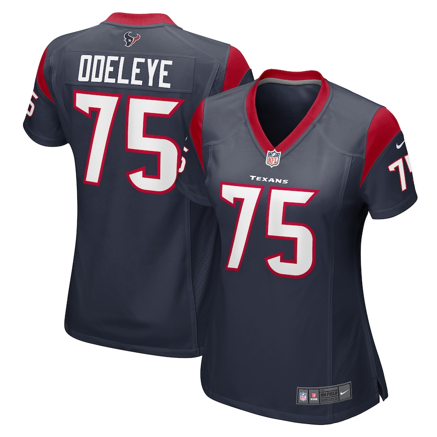 Women's Houston Texans Adedayo Odeleye Nike Navy Game Player Jersey - Puhuasuan