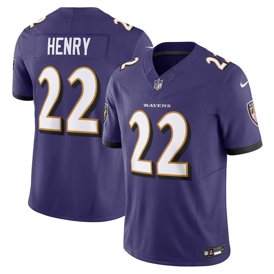 Men's Baltimore Ravens Derrick Henry Nike Purple Vapor F.U.S.E. Limited Jersey - Puhuasuan