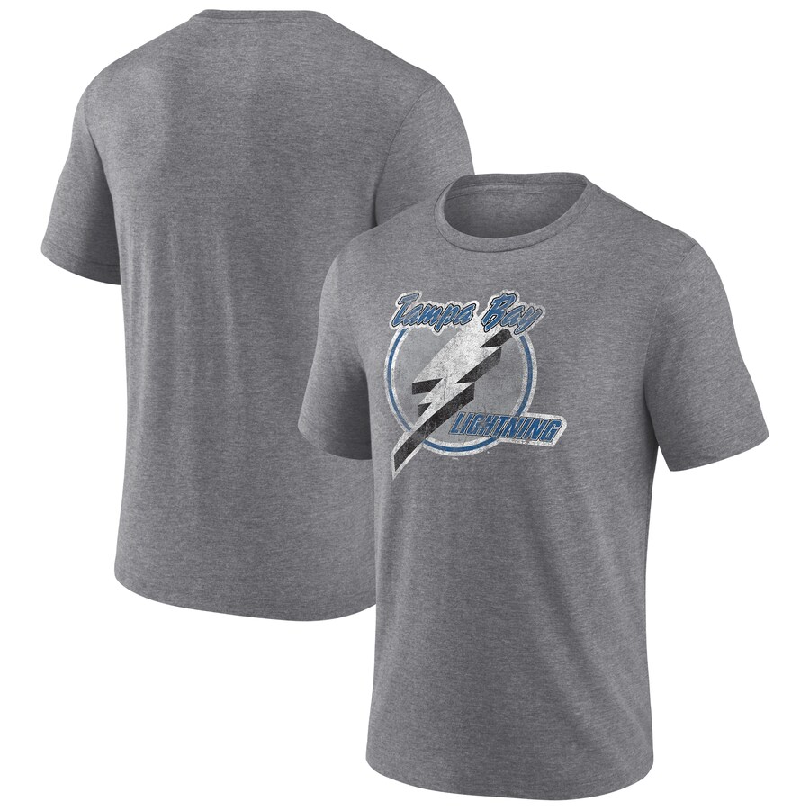 Men's Tampa Bay Lightning Heather Gray Wraparound Tri-Blend T-Shirt - Puhuasuan