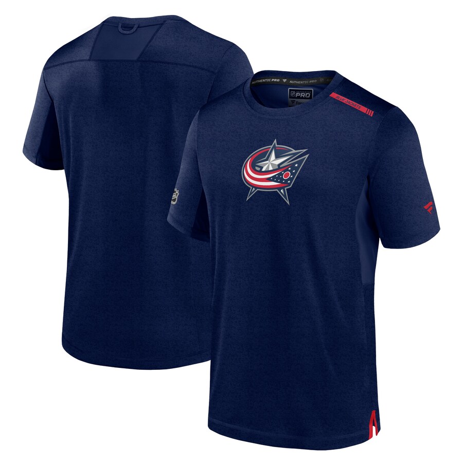 Men's Columbus Blue Jackets Fanatics Navy Authentic Pro Performance T-Shirt - Puhuasuan