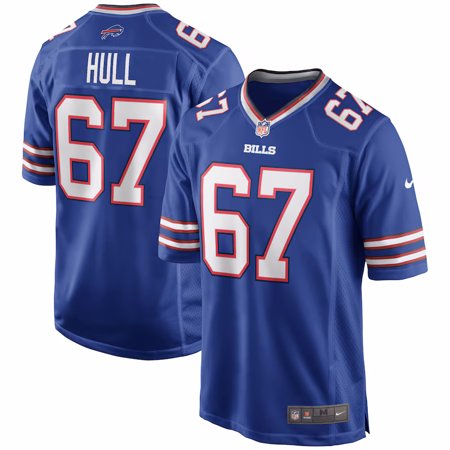 Men's Buffalo Bills Kent Hull Nike Royal Game Retired Player Jersey - Puhuasuan