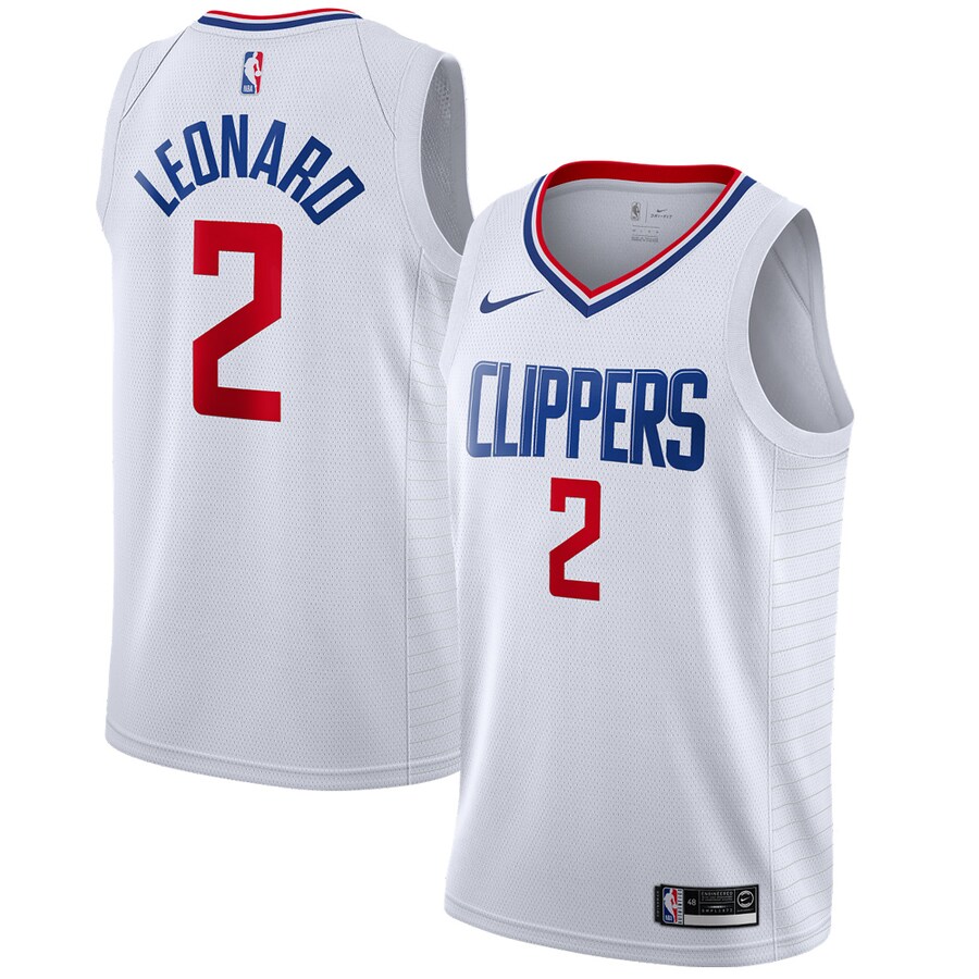 Men's LA Clippers Kawhi Leonard Nike White 2019/2020 Swingman Jersey - Association Edition - Puhuasuan