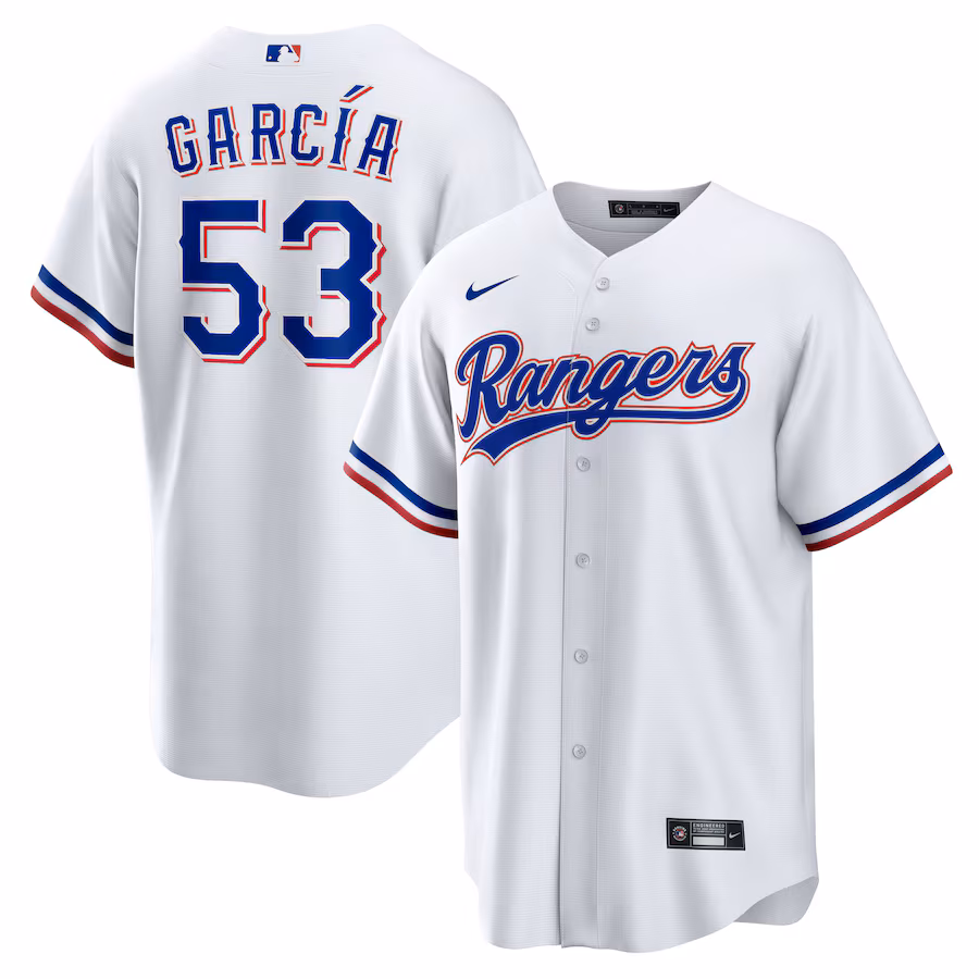 Men's Texas Rangers Adolis Garcia Nike White Home Replica Jersey - Puhuasuan