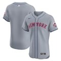 Men's New York Mets  Nike Gray Away Limited Custom Jersey - Puhuasuan