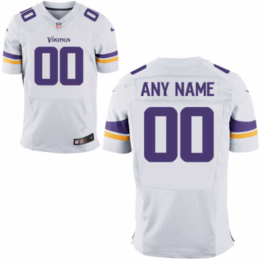 Mens Minnesota Vikings Nike White Custom Elite Jersey - Puhuasuan