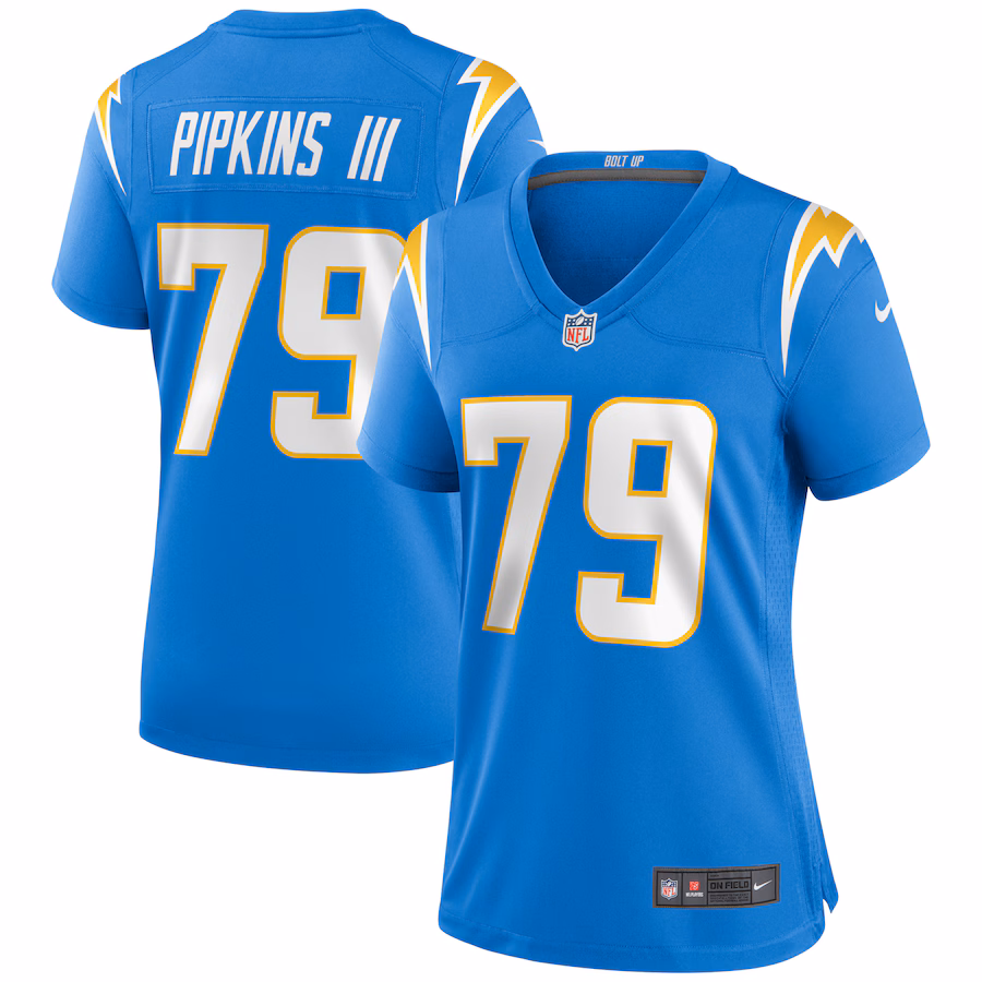 Women's Los Angeles Chargers Trey Pipkins III Nike Powder Blue Game Jersey - Puhuasuan