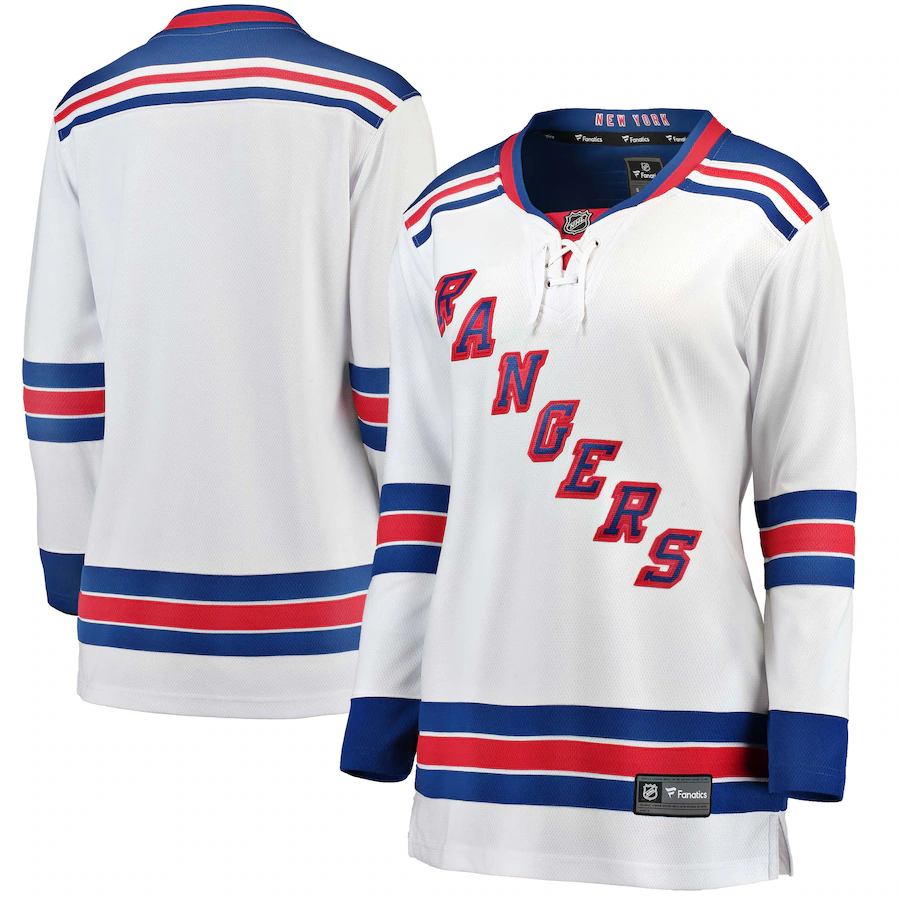 Women's New York Rangers Fanatics White Away Breakaway Jersey - Puhuasuan