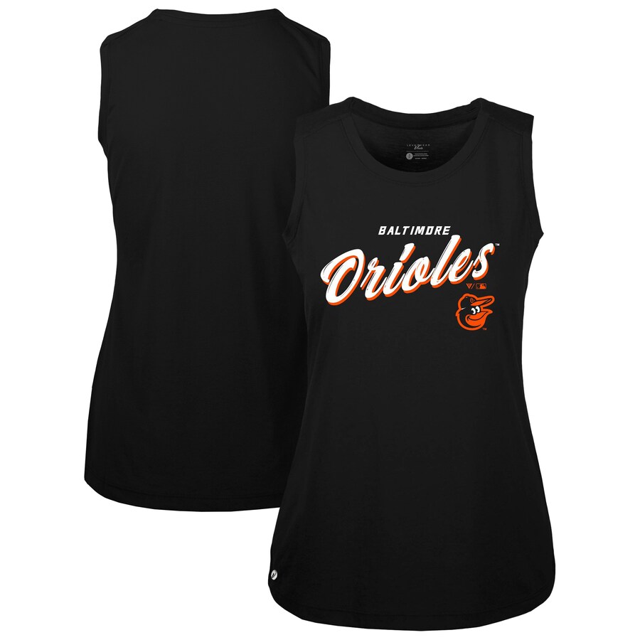 Women's Baltimore Orioles Levelwear Black Macy Tank Top - Puhuasuan
