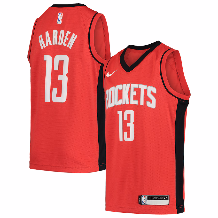 Youth Houston Rockets James Harden Nike Red Team Swingman Jersey - Icon Edition - Puhuasuan