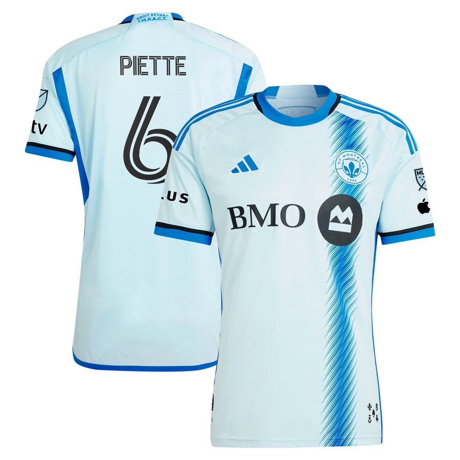Men's CF Montreal Samuel Piette adidas Light Blue 2024 La Main Authentic Player Jersey - Puhuasuan