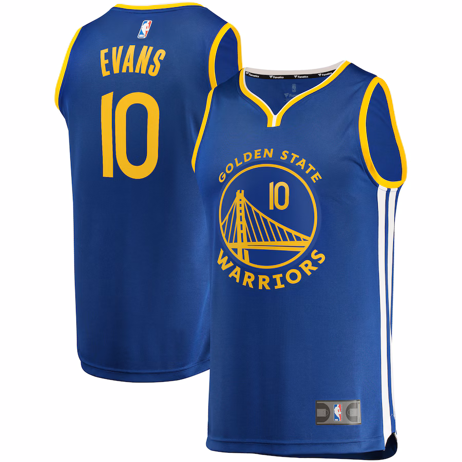 Youth Golden State Warriors Jacob Evans Fanatics Royal Fast Break Player Jersey - Icon Edition - Puhuasuan