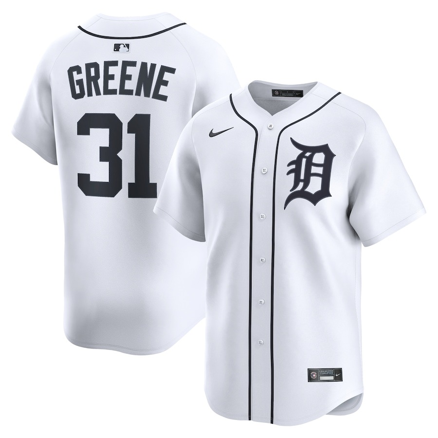 Youth Detroit Tigers Riley Greene Nike White Home Limited Player Jersey - Puhuasuan